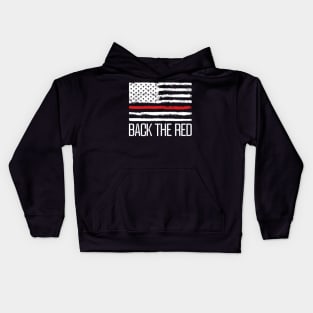 Thin Red Line - Fireman & Volunteer Firefighter Kids Hoodie